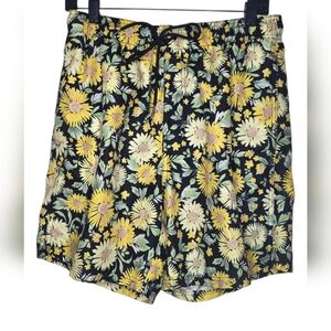 Old Navy Daisy Floral Swimsuit 7in Inseam Size Medium